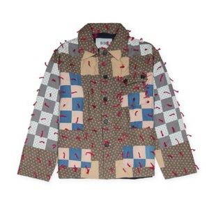 Bode checkered quilted workwear jacket with tag